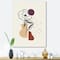 Designart - Vintage Flower With Minimalist Shapes I - Modern Canvas Wall Art Print
